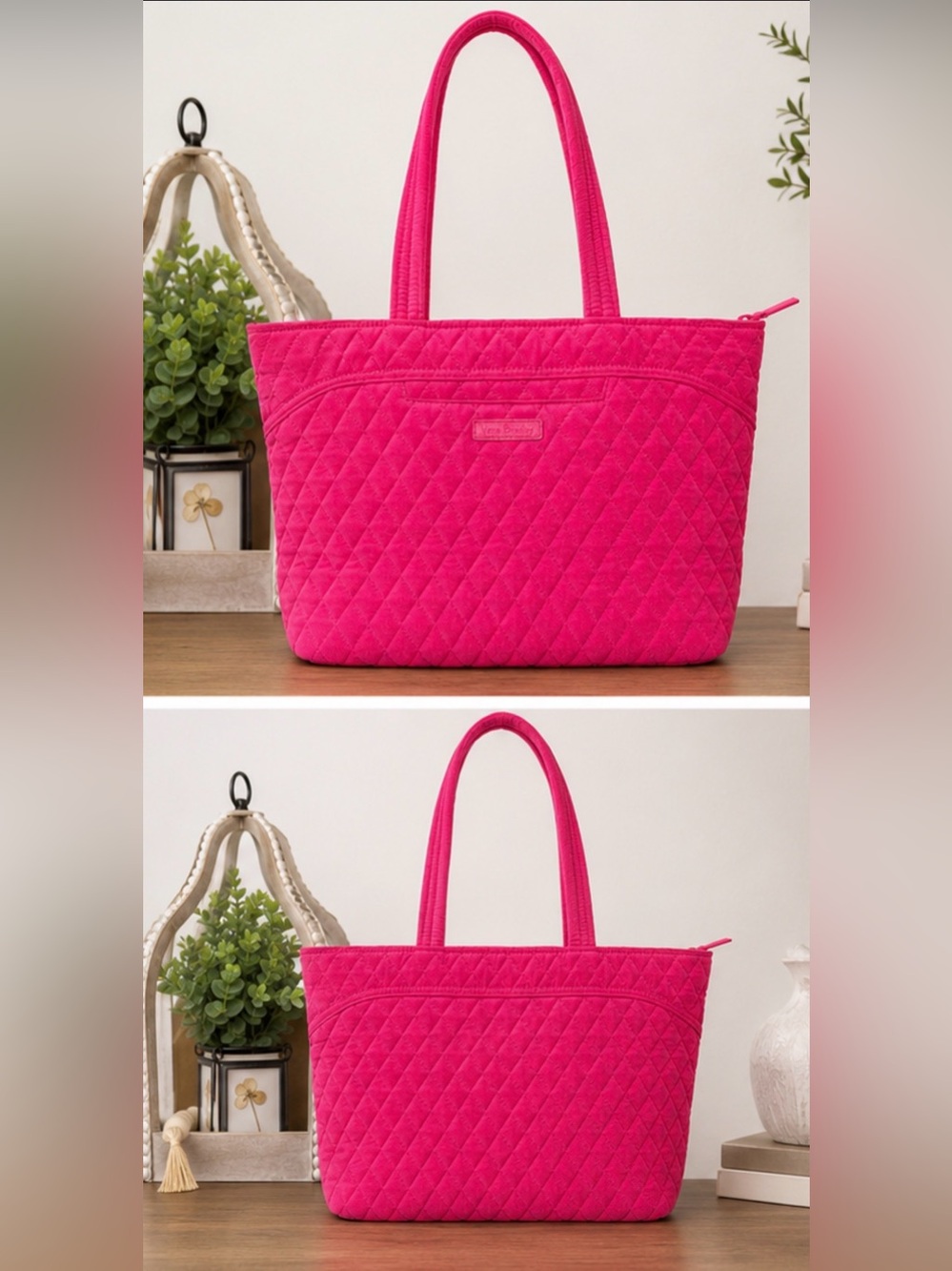 Vera Bradley Hot Pink Quilted Tote